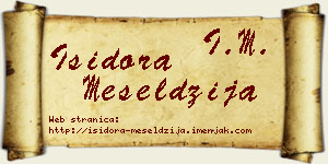 Isidora Meseldžija vizit kartica